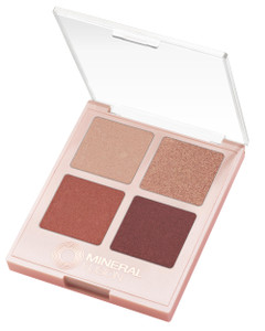 Mineral Fusion Eyeshadow Palette - Vegan Eye Makeup with Matte, Satin, and Shimmer Finishes - Natural, Lightweight Formula (Romantic Getaway)