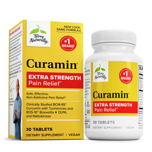 Terry Naturally Curamin Extra Strength - Curcumin & Boswellia Supplement for Healthy Circulation Support - Turmeric Supplement to Support Joints, Mus