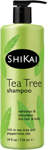 ShiKai Tea Tree Shampoo (24 oz) | Invigorating Peppermint & Tea Tree | Refresh & Stimulate Your Scalp | Soap Free Cleanser | Mild for Daily Use