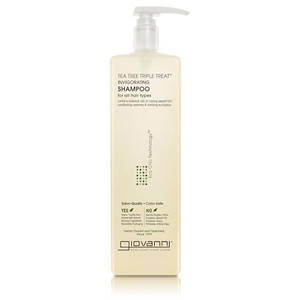 GIOVANNI Tea Tree Triple Treat Invigorating Shampoo - Cooling Peppermint, Eucalyptus & Rosemary, Helps Strengthen & Rejuvenate Hair & Scalp, Salon Qu