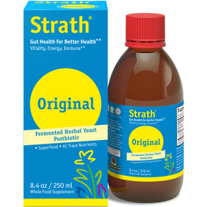 Strath Fermented Herbal Yeast Postbiotic - (8.4 Fl oz) Daily Nutritional Food Supplement Liquid | Supports Metabolism | Vegetarian | Lactose-Free | N