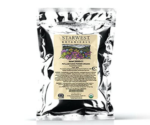 Starwest Botanicals Psyllium Husks Powder Organic - Ground Natural Psyllium Fiber Powder, Use for Baking, Smoothies, or Juices, Made from Plantago Ov