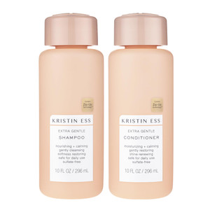 Kristin Ess Hair Extra Gentle Shampoo + Conditioner Bundle - Sensitive Skin + Scalp, Cleanses, Nourishing + Calming, Hydrating Conditioner, Vegan, Su
