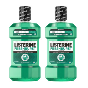 Listerine Freshburst Intense Antiseptic Mouthwash for Bad Breath, Kills 99.9% of Germs That Cause Bad Breath & Fight Plaque & Gingivitis, ADA Accepte