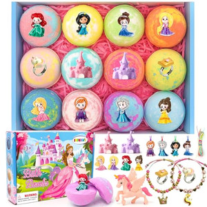 Bath Bombs for Kids Bath Bomb Gift Set Natural Bubble Bathbombs Fizzy Spa Bath for Kids Girls Birthday Valentines Day Gift