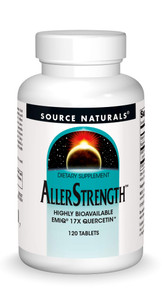 Source Naturals AllerStrength Fast-Acting Seasonal Immune Support - Highly Bioavailable EMIQ 17X Quercetin* - 120 Tablets