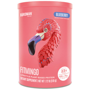 BIRDMAN Fitmingo Vegan Protein Powder with Inositol, Collagen Boosters, Hyaluronic Acid and Vitamins | Low Carb, Dairy Free, Low Calorie | 23g Plant