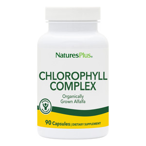 Natures Plus Chlorophyll Complex - 90 Capsules - 600 mg of Organic Alfalfa - Superfood Supplement & Antioxidant - Immune System Support, Boost Energy