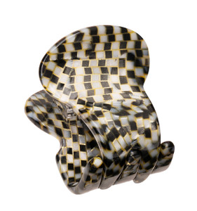 France Luxe Mini Oval Claw Clip - Classic - Opera Silver