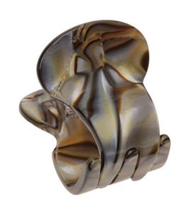 France Luxe Mini Oval Claw Clip - Onyx