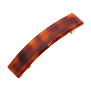 France Luxe Tortoise Hair Barrette for Thin Hair, Classic Rectangle French Barrette for Women, Lightweight and Comfortable, Strong Hold