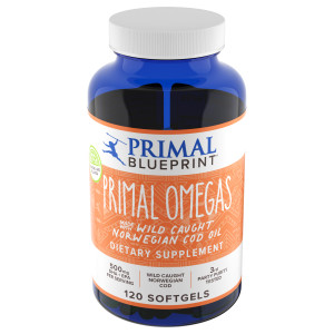 Primal Blueprint Primal Omegas, Omega-3 Fatty Acid Daily Supplement, 120 Count