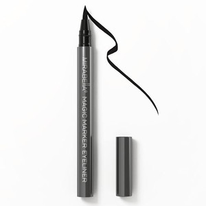 Mirabella Black Magic Marker Waterproof Liquid Eyeliner, Long-Lasting Smudge-Proof Matte Black Eyeliner with Felt Brush-Tip for Precise Controlled Ap