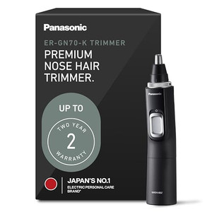 Panasonic Ear and Nose Hair Trimmer for Men with Vacuum Cleaning System, Powerful Motor and Dual-Edge Blades for Smoother Cutting, Wet/Dry  ER-GN70-