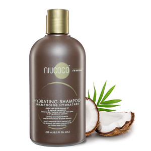 NIUCOCO Anti Dandruff,Vegan, and Natural Hydrating Shampoo for Dry, Itchy Scalp, and Damaged Hair with Coconut Oil & Vitamin E, 250ml