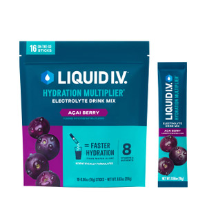 Liquid I.V.® Hydration Multiplier - Acai Berry | Electrolyte Powder Drink Mix | 1 Pack (16 Servings)