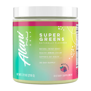 Alani Nu Super Greens Powder Wild Berry | Green Juice Supplement | Spirulina + Wheat Grass Powder | Naturally Flavored | Smoothie Juice Mix | Gluten