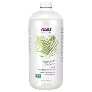 NOW Foods Solutions, Vegetable Glycerin, 100% Pure, Versatile Skin Care, Softening and Moisturizing, 32-Ounce