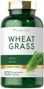 Carlyle Wheat Grass Supplement | 500 Vegetarian Caplets | Non-GMO, Gluten Free Superfood