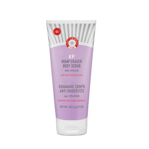 First Aid Beauty - KP Bump Eraser Body Scrub with 10% AHA, Keratosis Pilaris Skin Exfoliater with Glycolic and Lactic acids, Helps Reduce Chicken Ski