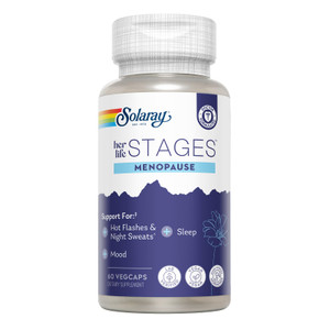 SOLARAY Menopause her Life Stages - Menopause Supplements for Women - Supports Mood, Sleep, Hot Flashes, Night Sweats - Vegan, Gluten Free - 60-Day G