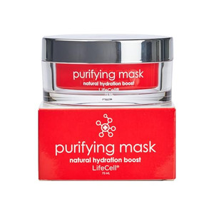 LifeCell Purifying Clay Mask  Deep Cleansing Facial Mask with Argan Oil, Green Tea, and Licorice Root  Exfoliates, Tightens Pores & Revitalizes Ski