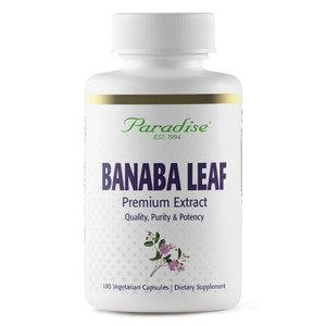 Paradise Herbs, Banaba Leaf, 12:1 Concentrated Extract, 250 mg, Vegan, Gluten-Free, Non-GMO, 180 Capsules
