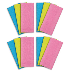 ARCH&M 12-Pack Premium Nylon Exfoliating Towel - 35-Inch Quick-Dry, Hygienic Japanese Washcloth for Body & Back - Durable, Machine Washable, Long-Las