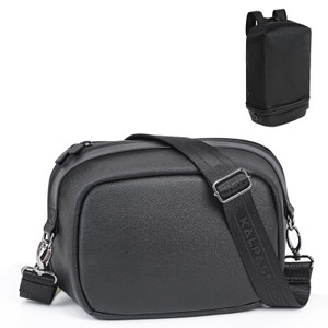 Krone Kalpasmos Convertible Crossbody Backpack for Men  Expandable Sling Bag with Large Capacity, Compact Travel Backpack Fits Tech Gear, Laptops, N