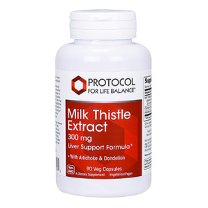 Protocol Milk Thistle Extract 300 mg - for Healthy Liver Support* - with Artichoke Leaf & Dandelion Root - Vegan & Kosher - 90 Veg Capsules