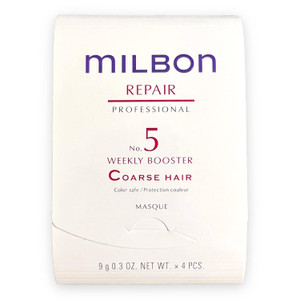 Milbon Repair No. 5 Weekly Booster - For Coarse Hair 4 X 0.3 Fl. Oz.