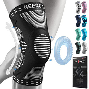 NEENCA Knee Braces for Knee Pain Relief, Compression Knee Sleeves with Patella Gel Pad & Side Stabilizers, Knee Support for Weightlifting, Running, W