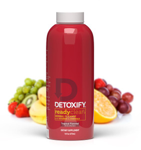 Detoxify  Ready Clean Herbal Cleanse  Tropical  16 oz  Professionally Formulated Herbal Detox Drink  Enhanced with Milk Thistle Seed Extract & B