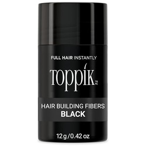 Toppik Hair Building Fibers, Black, 12g Fill In Fine or Thinning Hair, Instantly Thicker, Fuller Looking, 9 Shades for Men & Women, Keratin Protein F