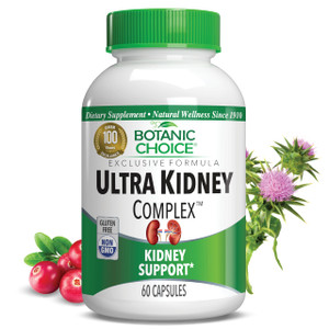 Botanic Choice Ultra Kidney Complex - Optimal Kidney Support with Milk Thistle, Green Tea & More- 60 Capsules