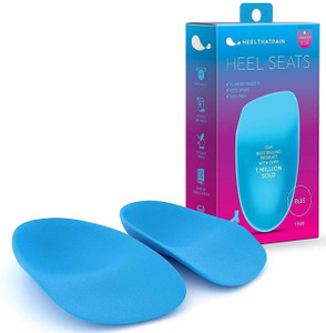 Heel That Pain® Heel Seats® Insoles for Plantar Fasciitis, Heel Pain, and Heel Spurs - Patented Fascia-Bar® Orthotic Heel Cups - Firm Rubber, Small (