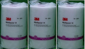 3M Medipore H Soft Cloth Surgical Tape - 4" wide by 10 yards (3 Rolls)