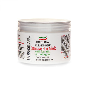 La-Brasiliana Dieci Plus All-in-One Intensive Hair Mask, 8.44 fl.oz.