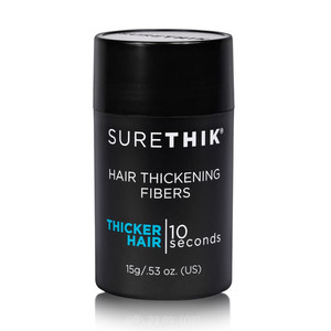 SURETHIK Hair Fibers, 15g (Medium Brown), Fills Thinning Hair for Visibly Fuller Look, Conceals Bald Spots, Natural Look, For Men & Women