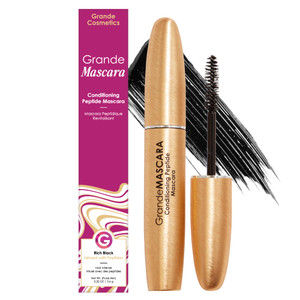 Grande Cosmetics GrandeMASCARA Conditioning Peptide Mascara - Buildable Volume & Length, Water-Resistant & Clump-Free - Lash & Extension Friendly, Bl