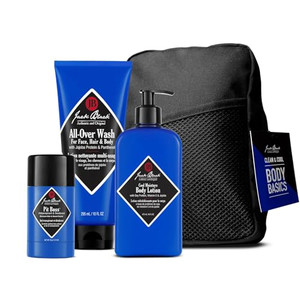 Jack Black All-Over Clean & Cool Body Basics Body Collection Set for Men  Multi-Purpose Mens Body Wash, Pit Boss Men's Deodorant, Body Lotion, Groom