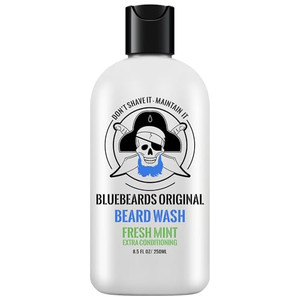 Bluebeards Original Fresh Mint Beard Care for Men, 8.5 oz. - Natural Peppermint Oil Formula for Deep Cleansing, Softening, and Conditioning Beard and