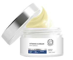 Vitamin K Cream- Moisturizing Bruise Healing Formula. Dark Spot Corrector for Bruising, Spider Veins & Broken Capillaries. Reduces Under Eye Dark Cir