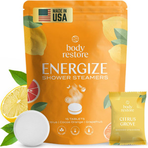 Body Restore Shower Steamers Aromatherapy 15 Pack - Birthday Gifts for Women, Men, Travel Essentials, Stress Relief, Relaxation, Self Care, Bath Bomb