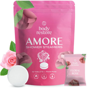 Body Restore Shower Steamers Aromatherapy 15 Pack - Birthday Gifts for Women, Men, Travel Essentials, Stress Relief, Relaxation, Self Care - Rose