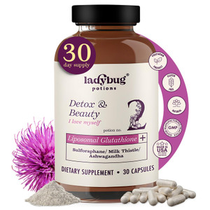 Liposomal Glutathione Supplement - 30 Capsules Glutathione Liposomal Supplement, with Organic Ashwagandha, Sulforaphane from Broccoli Seed, Myrosinas