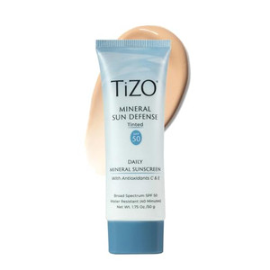 TiZO® Mineral Sun Defense | Tinted | Broad Spectrum SPF 50 | UVA and UVB protection | Gentle protection for daily use | All Skin Types | 1.75 oz/50 g