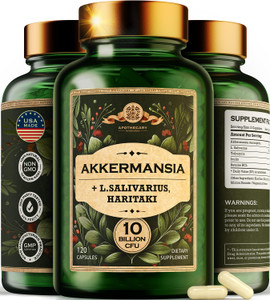 AdvantageNutra Akkermansia Muciniphila Probiotics and Prebiotics w/Lactobacillus Salivarius & Haritaki | Fiber Supplement Gut Health & Digestive Heal