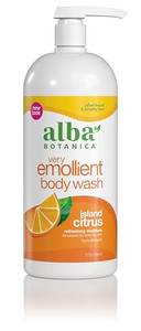 Alba Botanica Very Emollient Body Wash, Island Citrus, 32 Oz (Packaging May Vary)