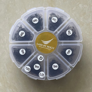 800 FANS LASH BY HOLLY PRE-MADE HAND MADE LASH FANS- MIX LENGTHS 9-15MM. (HYBRID 5D800FAN-D)